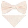 Pre Tied Blush Floral Boys Bow Tie and Pocket Square Set