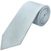 Plain Steel Blue Silk Classic Men's Tie and Pocket Square Set