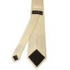 Plain Champagne Textured Silk Classic Men's Tie