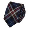 Blue and White Tartan Silk Skinny Boys Tie
