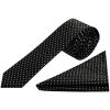 Black Polka Dot Skinny Boy's Tie and Pocket Square Set