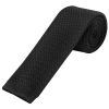Black Knitted Skinny Men's Tie