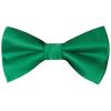 Pre Tied Emerald Green Satin Boys Bow Tie Age 8-11