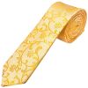 Bright Yellow Floral Skinny Boys Tie