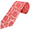 Coral Pink Paisley Classic Men's Tie and Pocket Square Set