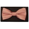 Plain Rose Quartz Handmade Mens Bow Tie