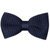 Navy Knitted Men's Bow Tie