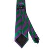 Green and Purple Striped Classic Men's Tie and Pocket Square Set