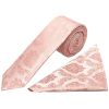 Rose Quartz Paisley Skinny Men's Tie and Pocket Square Set
