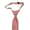 Pre Tied Rose Gold Satin Silk Boys Tie Age 4-7