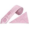 Dusty Pink Paisley Skinny Men's Tie and Pocket Square Set