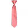 Pre Tied Light Coral Pink Satin Boys Tie Age 4-7