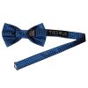 Handmade Blue And White Polka Dot Mens Bow Tie