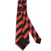 Navy and Orange Striped Classic Men's Tie