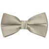 Pre Tied Plain Dusty Sage Satin Boys Bow Tie and Pocket Square Set Age 8-11
