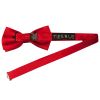 Scarlet Red Handmade Mens Bow Tie