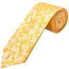 Bright Yellow Floral Classic Men's Tie and Pocket Square Set