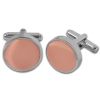Plain Rose Quartz Cufflinks