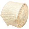Ivory Textured Skinny Tie and Pocket Square Set