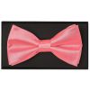 Plain Light Coral Pink Handmade Mens Bow Tie