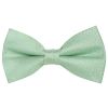 Pre Tied Green Textured Silk Boys Bow Tie Age 4-7