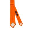 Plain Orange Satin Silk Skinny Men's Tie