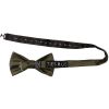Plain Leaf Green Handmade Mens Bow Tie and Pocket Square Set