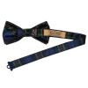 Blue and Green Tartan Silk Mens Bow Tie
