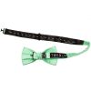 Plain Seafoam Green Handmade Mens Bow Tie and Pocket Square Set