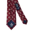Burgundy Logo Skinny Men's Silk Tie