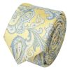 Yellow and Blue Paisley Skinny Men's Tie