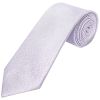 Plain Lilac Textured Silk Classic Men's Tie and Pocket Square Set