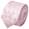 Light Dusty Pink Floral Skinny Men's Tie