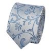 Dusty Blue Floral Skinny Boys Tie