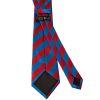 Red and Blue Striped Classic Men's Tie and Pocket Square Set