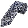 Mens Navy Floral Silk Classic Tie and Pocket Square