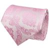 Dusty Pink Paisley Classic Men's Tie and Pocket Square Set