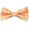 Pre Tied Peach Paisley Boys Bow Tie Age 18 Months-3 Years