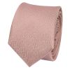Plain Rose Gold Silk Skinny Boys Tie and Pocket Square Set