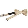 Pre Tied Champagne Polka Dot Boys Bow Tie and Pocket Square Set
