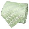 Mens Light Sage Textured Stripe Silk Classic Tie Pocket Square and Cufflinks Box Set