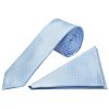 Light Blue and White Polka Dot Skinny Boys Tie and Pocket Square Set