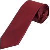 Plain Maroon Satin Classic Men's Tie and Pocket Square Set