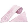 Light Dusty Pink Paisley Classic Men's Tie and Pocket Square Set