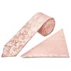 Rose Quartz Floral Skinny Boys Tie and Pocket Square Set