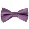 Pre Tied Light Mauve Boys Bow Tie and Pocket Square Set Age 4-7