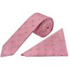 Rose Petal Skinny Men's Tie and Pocket Square Set