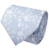 Sky Blue and White Floral Classic Men's Tie