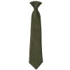 Pre Tied Olive Green Textured Boys Tie and Pocket Square Set Age 4-7