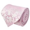Light Dusty Pink Floral Classic Men's Tie and Pocket Square Set